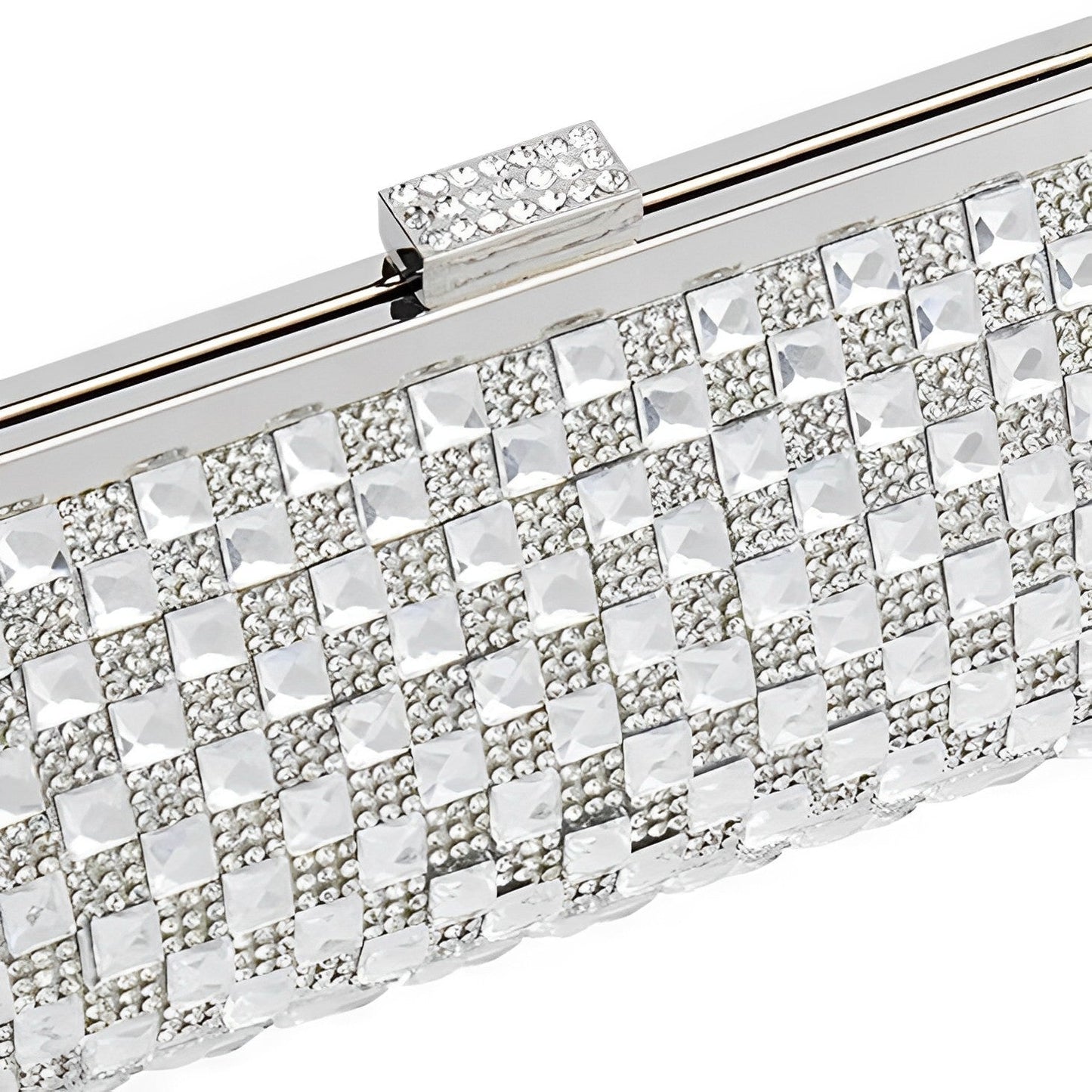 Silver Mosaic Radiance Clutch – FIORENE