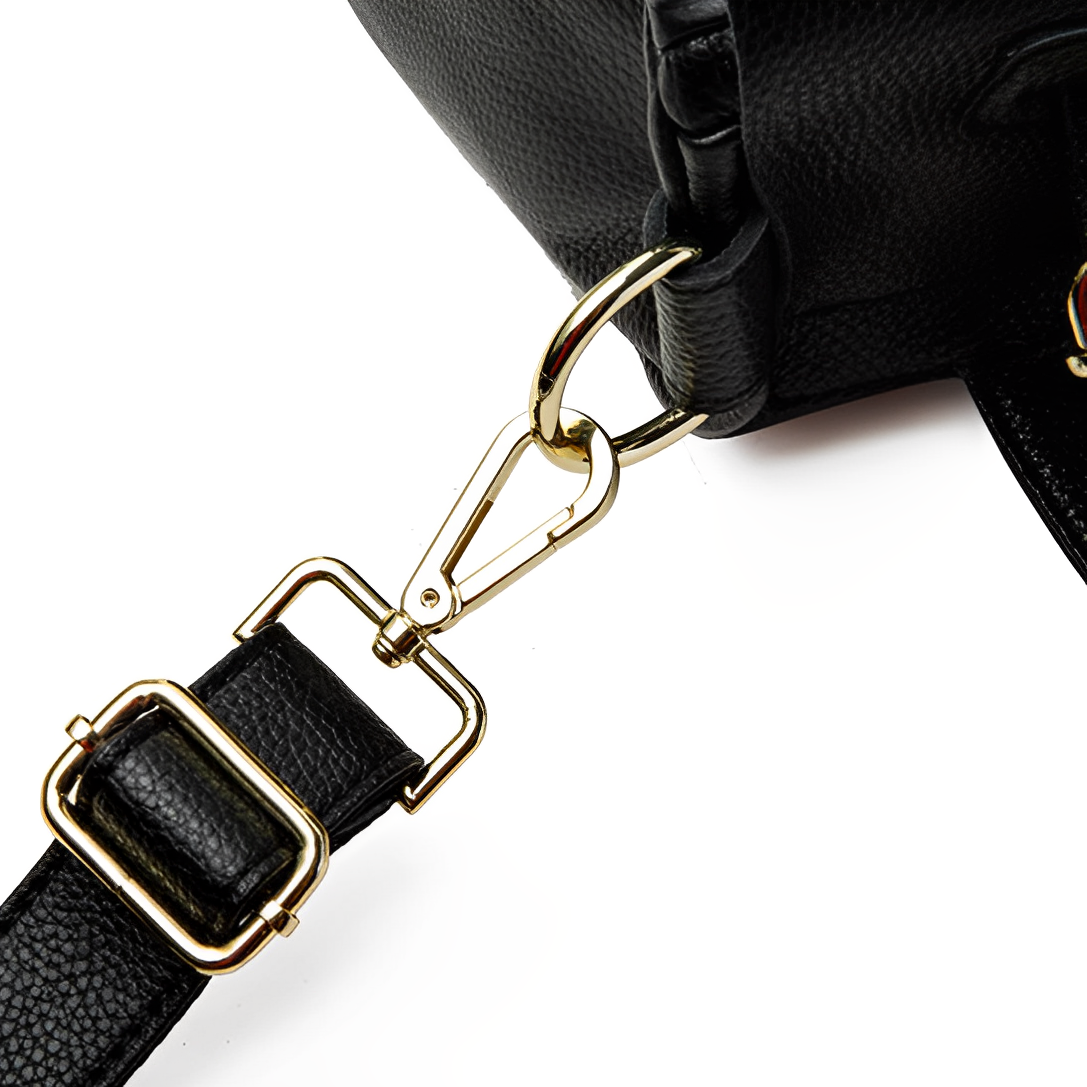 Midnight Embossed Blossom Handbag – FIORENE