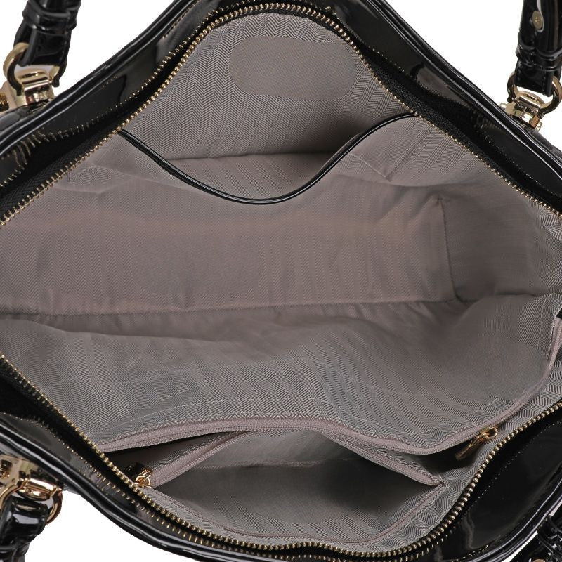 Midnight Croc Radiance Shoulder Bag – FIORENE