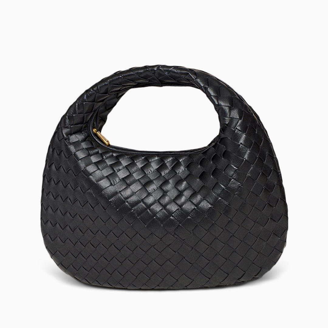 Noir Eclipse Woven Handbag – FIORENE