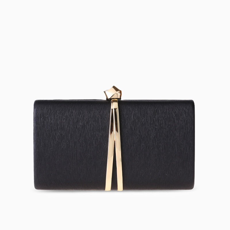 Champagne Satin Ribbon Clutch – FIORENE