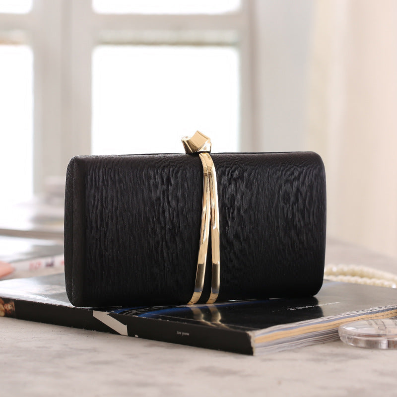 Champagne Satin Ribbon Clutch – FIORENE