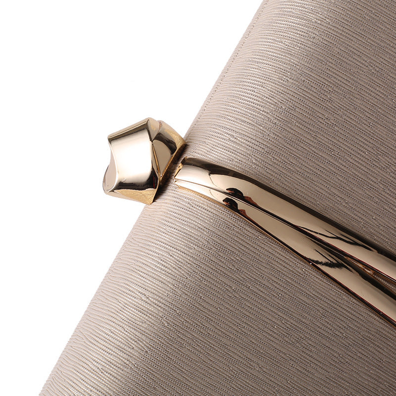 Champagne Satin Ribbon Clutch – FIORENE