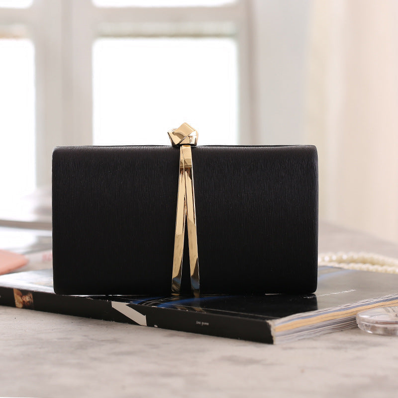 Champagne Satin Ribbon Clutch – FIORENE