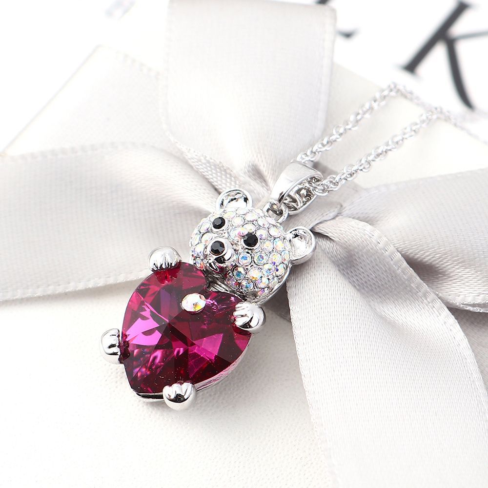 Teddy Love Heart Pendant Necklace - FIORENE
