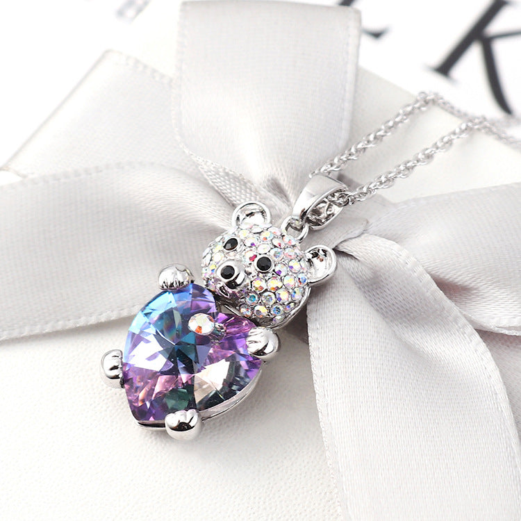 Teddy Love Heart Pendant Necklace - FIORENE