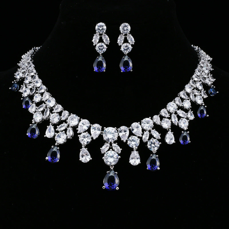 Royal Sapphire Elegance Necklace Set – FIORENE