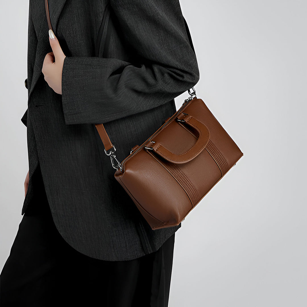 Espresso Stitch Shoulder Bag – FIORENE