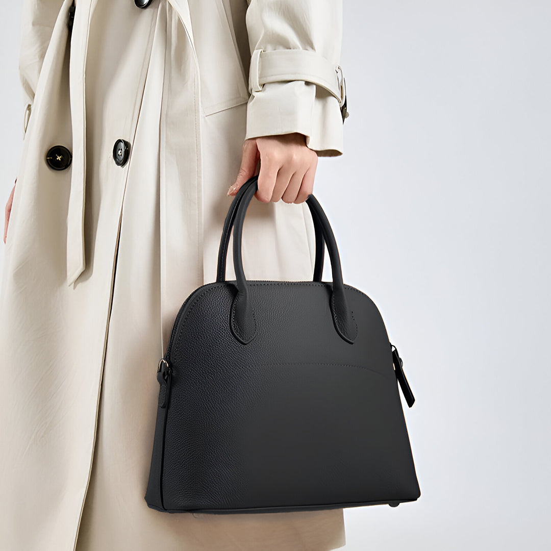 Noir Grace Dome Shoulder Bag – FIORENE