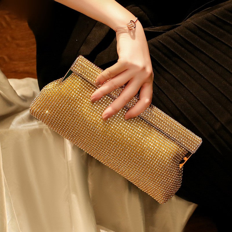Celeste Golden Crystal Clutch – FIORENE