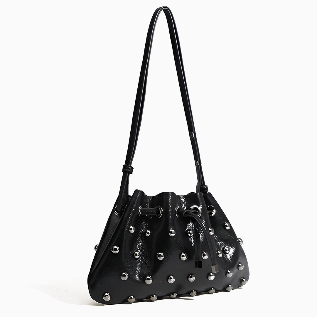 Glam Studded Shoulder Bag - FIORENE