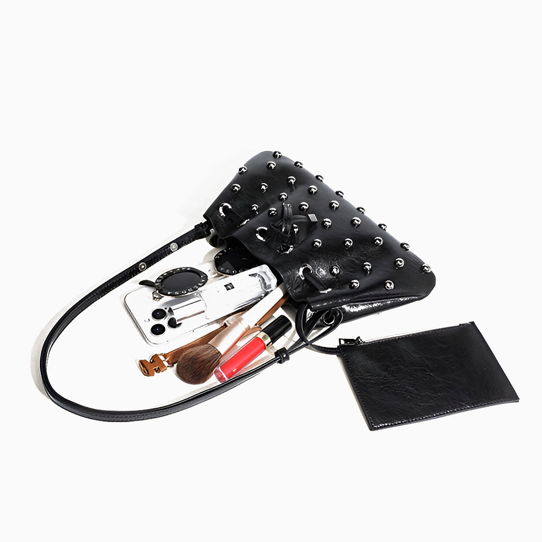 Glam Studded Shoulder Bag - FIORENE