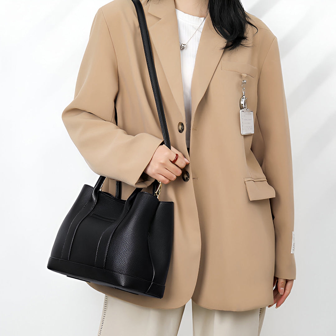 Olive Taupe Curve Shoulder Bag – FIORENE
