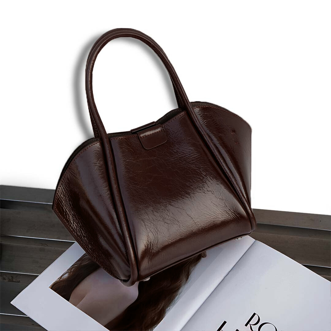 Crimson Angle Gloss Shoulder Bag – FIORENE