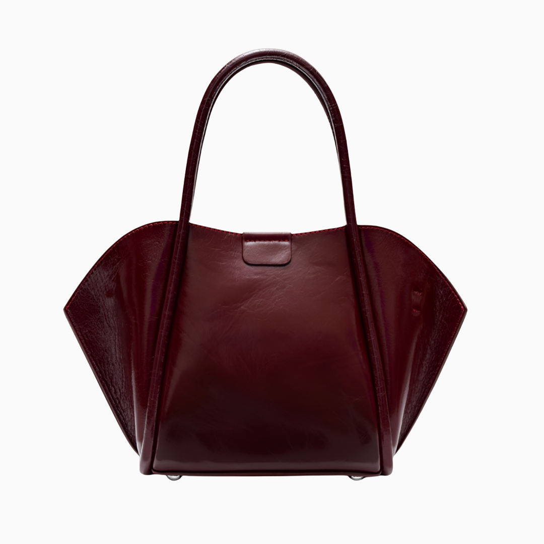 Crimson Angle Gloss Shoulder Bag – FIORENE