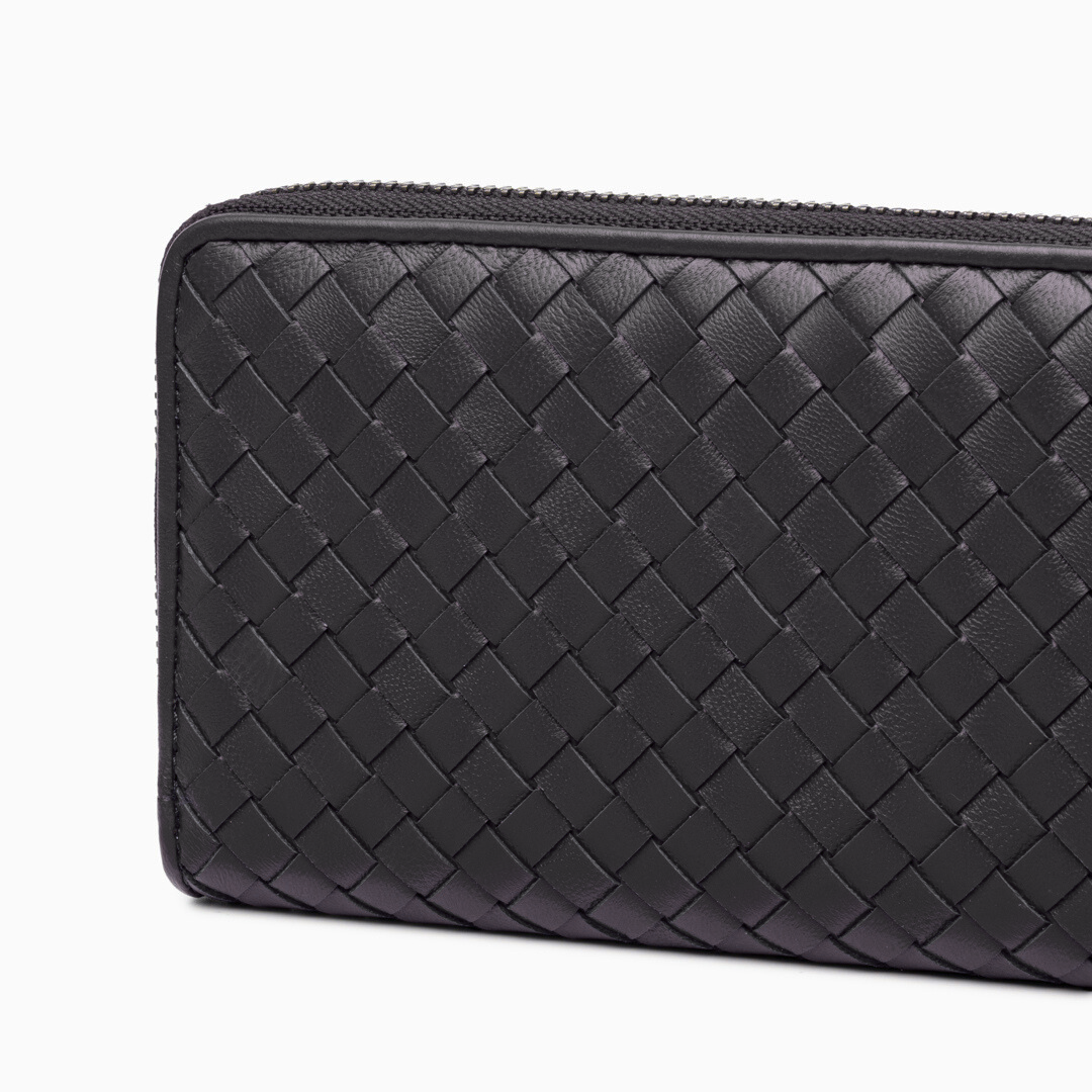 Charcoal Weave Wallet – FIORENE
