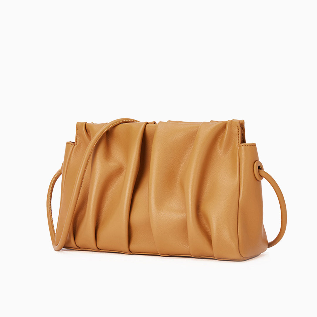 Ivory Pleat Crossbody Bag – FIORENE