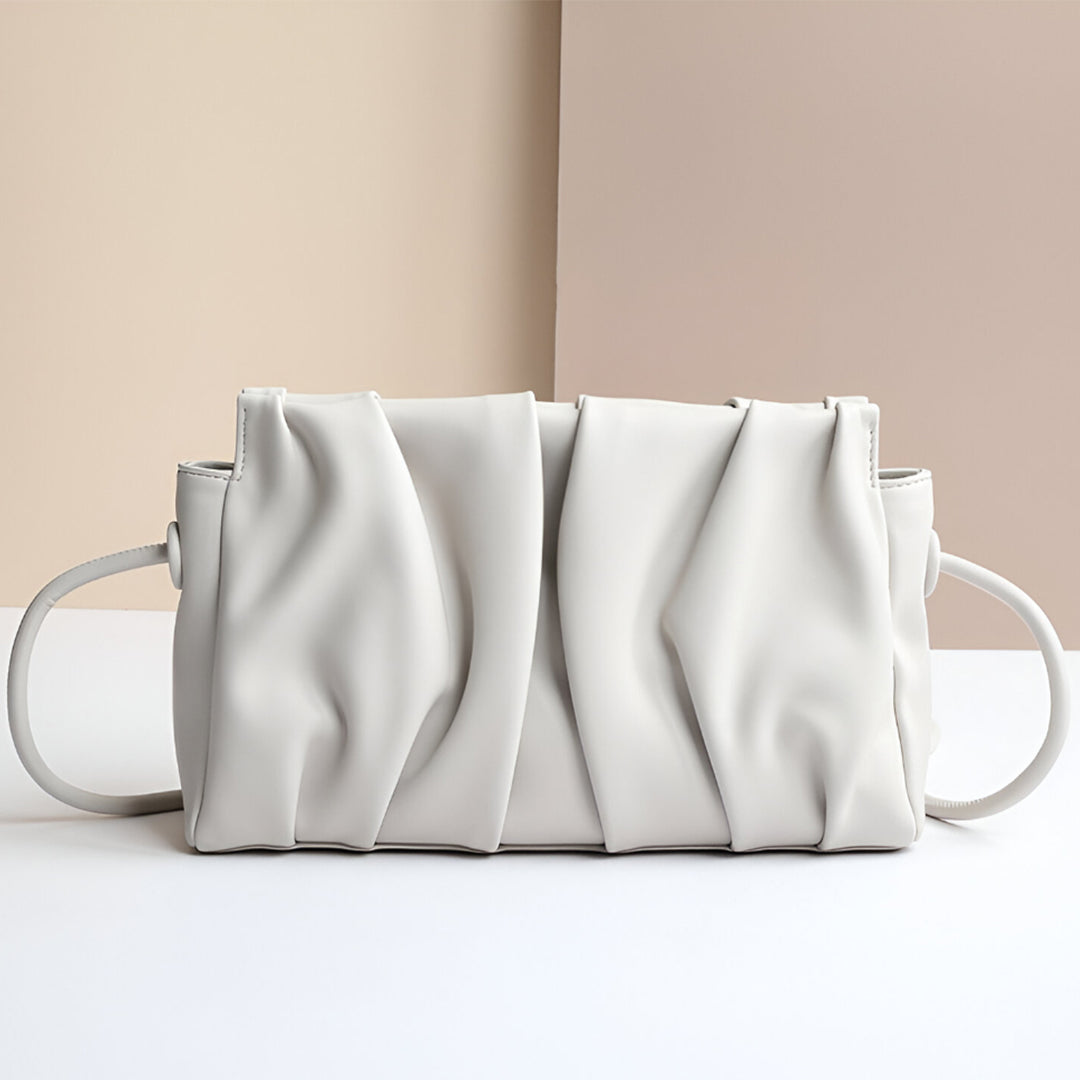 Ivory Pleat Crossbody Bag – FIORENE