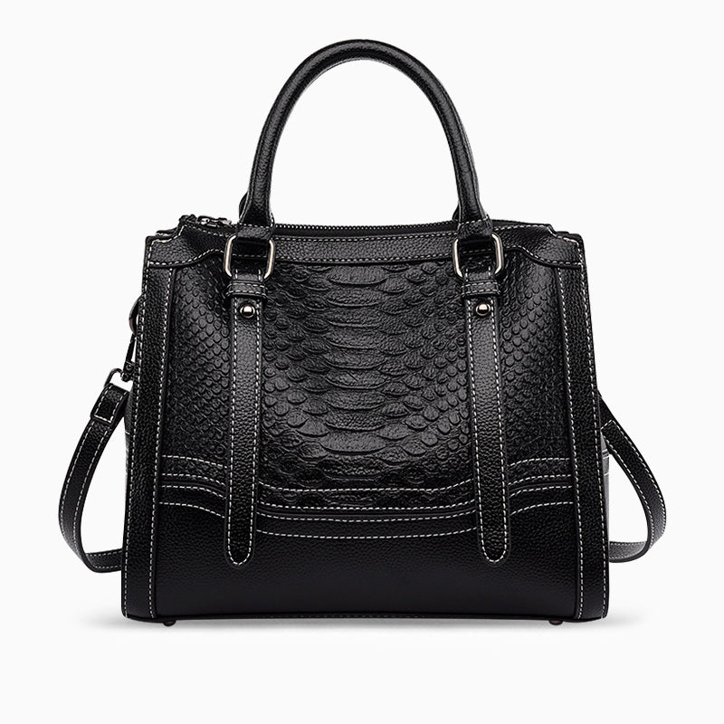 Onyx Serpent Texture Tote Bag – FIORENE