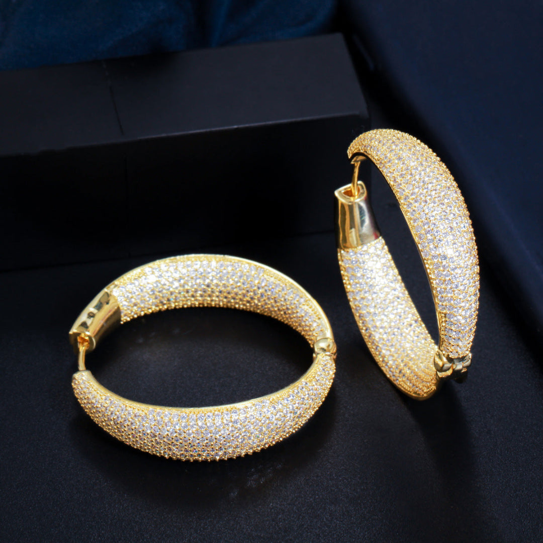Aurora Pavé Earrings – FIORENE