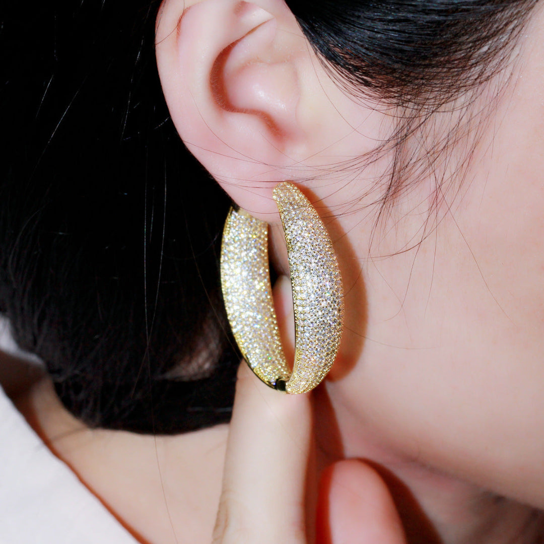 Aurora Pavé Earrings – FIORENE