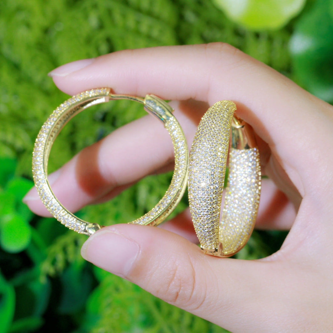 Aurora Pavé Earrings – FIORENE