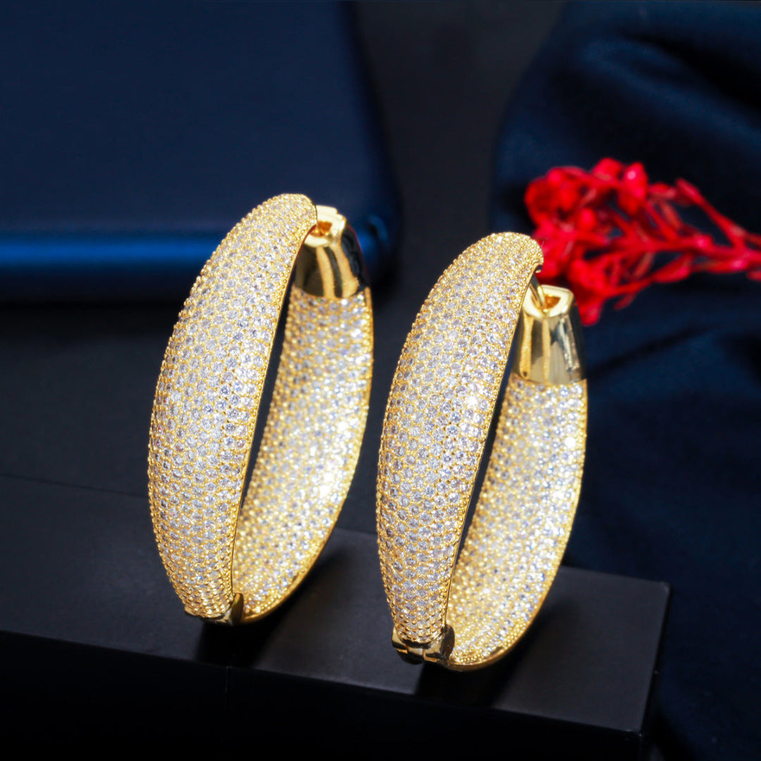 Aurora Pavé Earrings – FIORENE