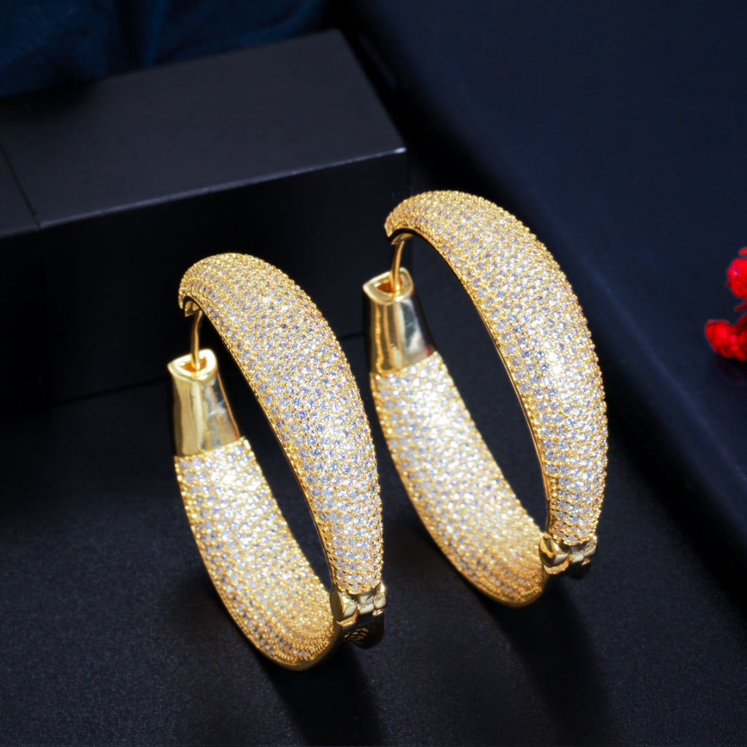 Aurora Pavé Earrings – FIORENE