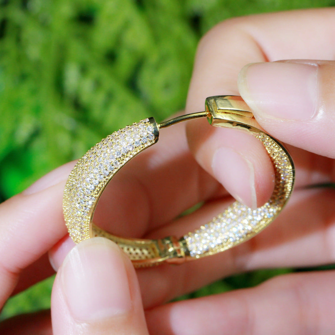 Aurora Pavé Earrings – FIORENE