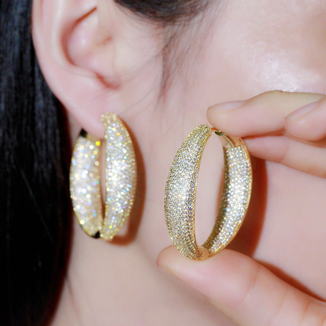 Aurora Pavé Earrings – FIORENE