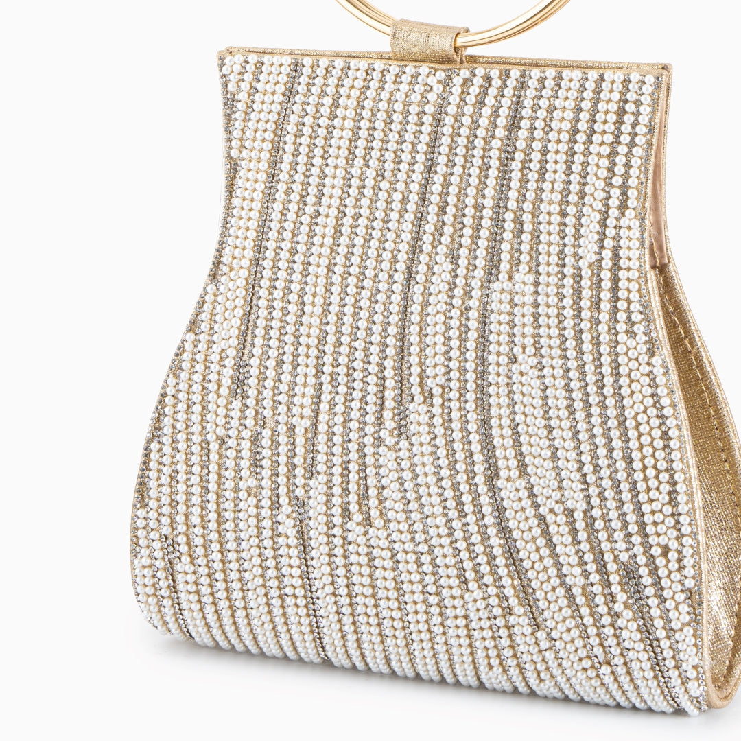 Golden Crystal Handbag – FIORENE