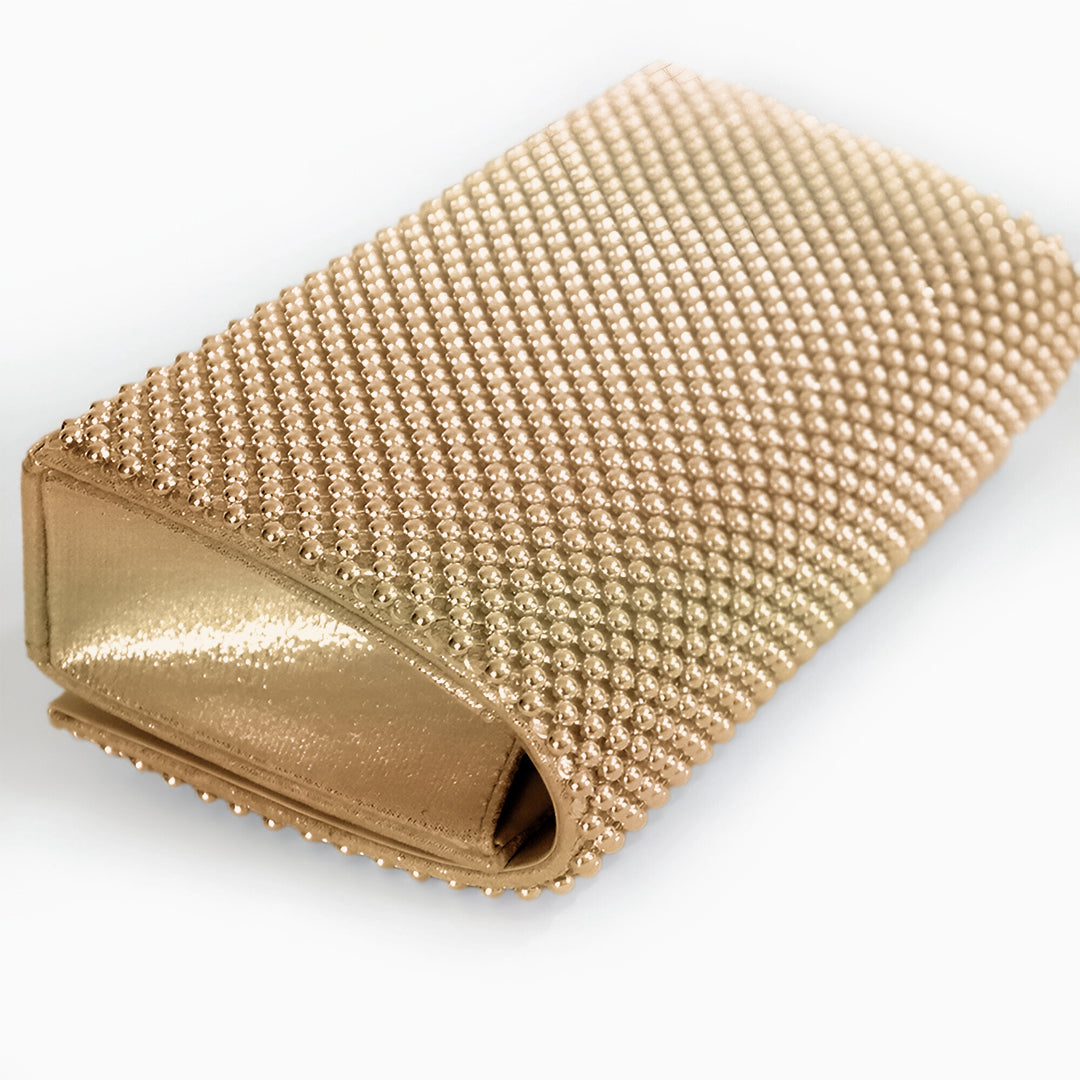 Golden Mesh Crossbody Bag - FIORENE