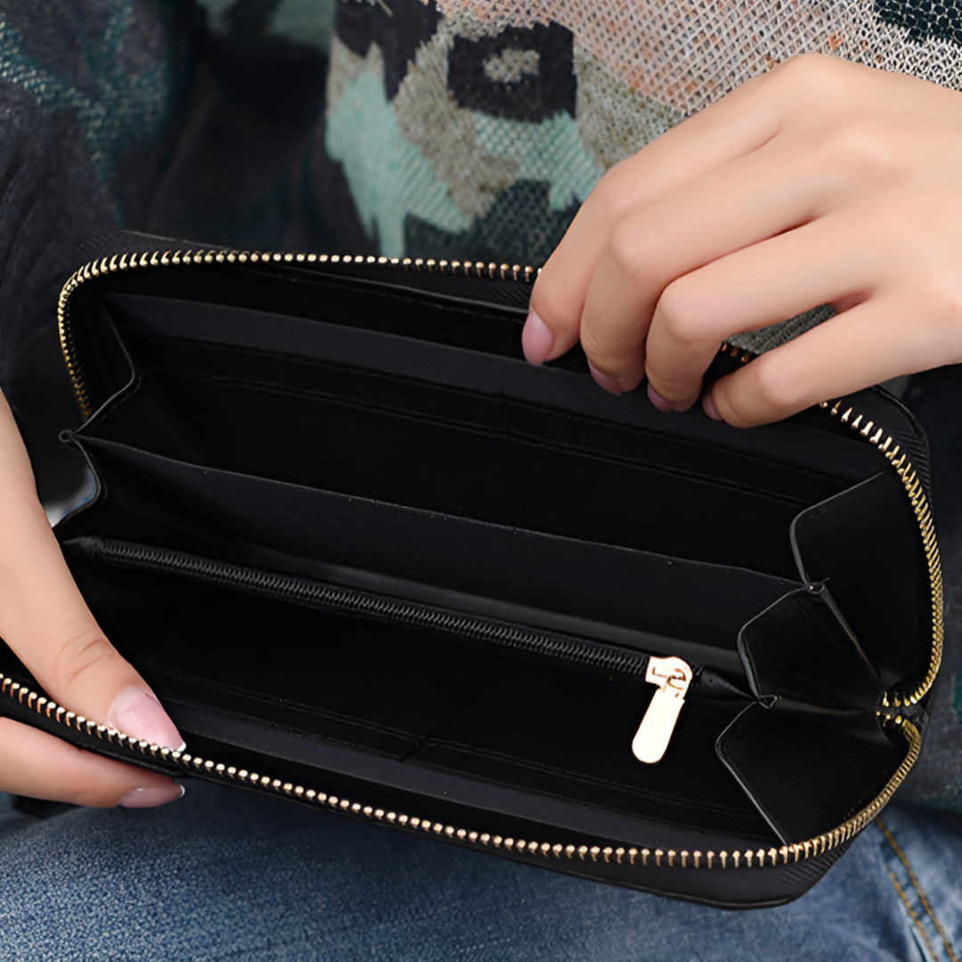 Midnight Quilted Wallet – FIORENE