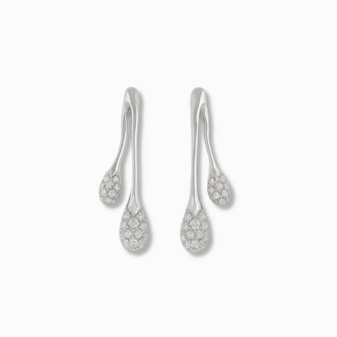 Golden Dewdrop Drop Earrings – FIORENE