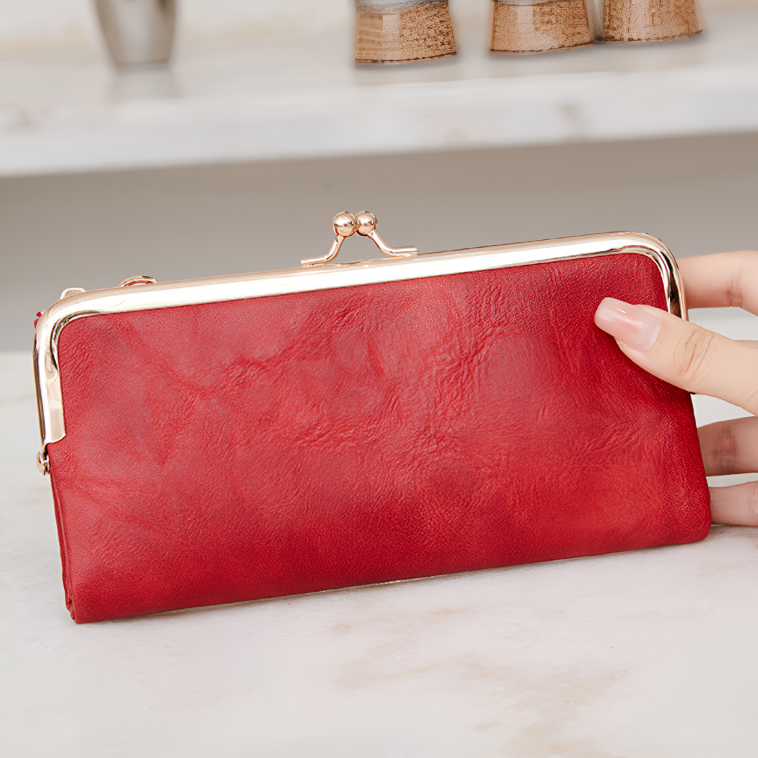 Velvet Noir Kisslock Wallet – FIORENE
