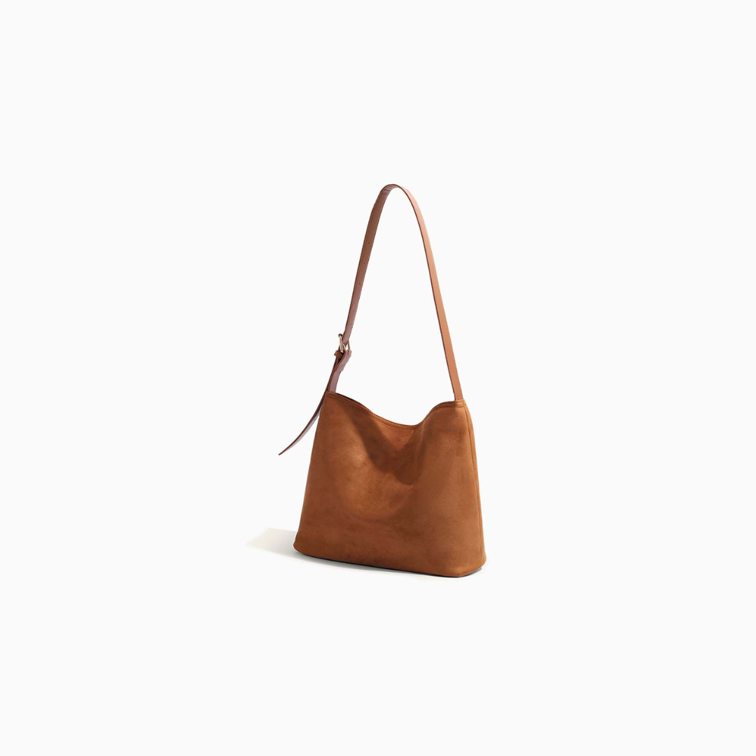 Mocha Suede Crossbody Bag – FIORENE