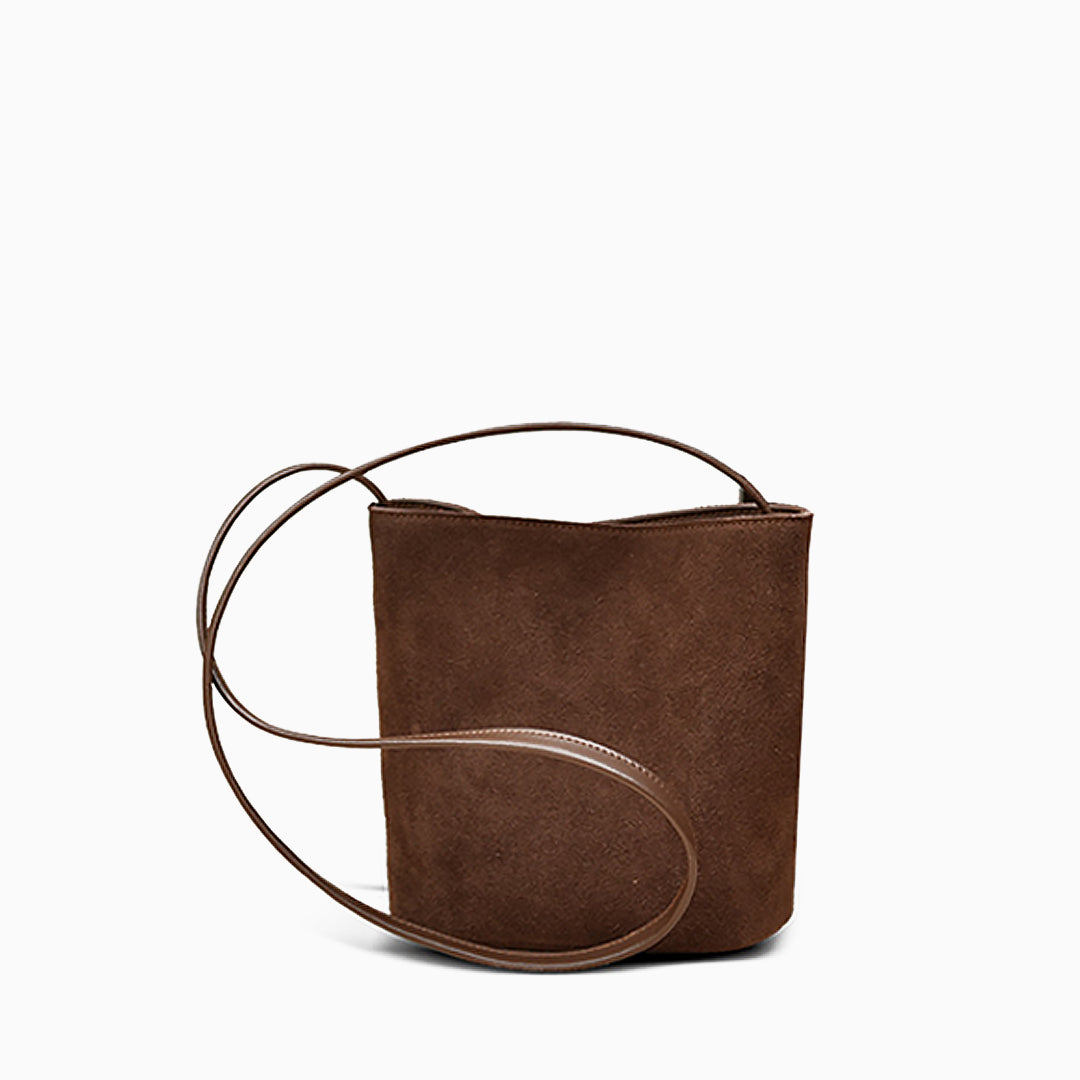 Mocha Suede Crossbody Bag – FIORENE