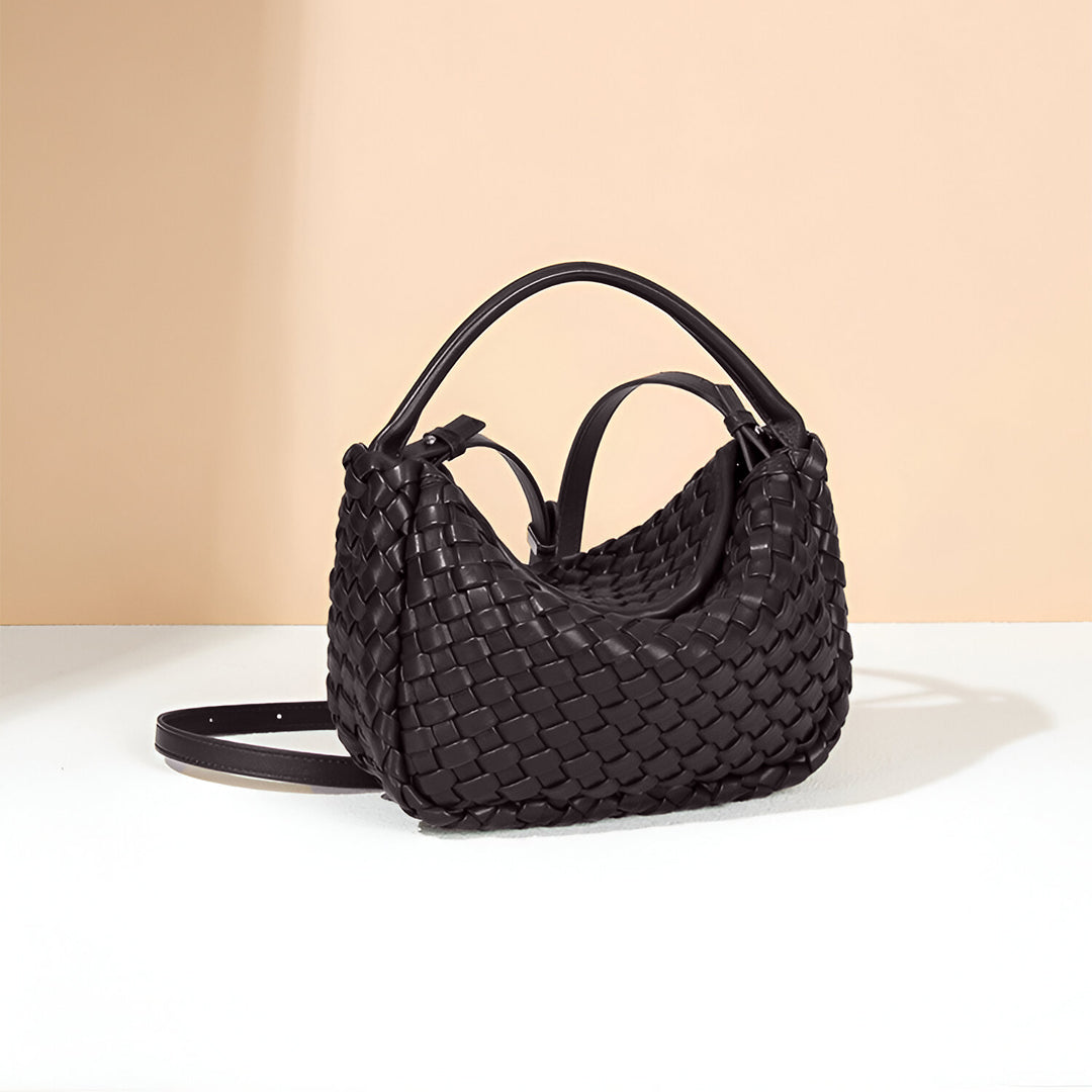 Woven Leather Handbag - FIORENE