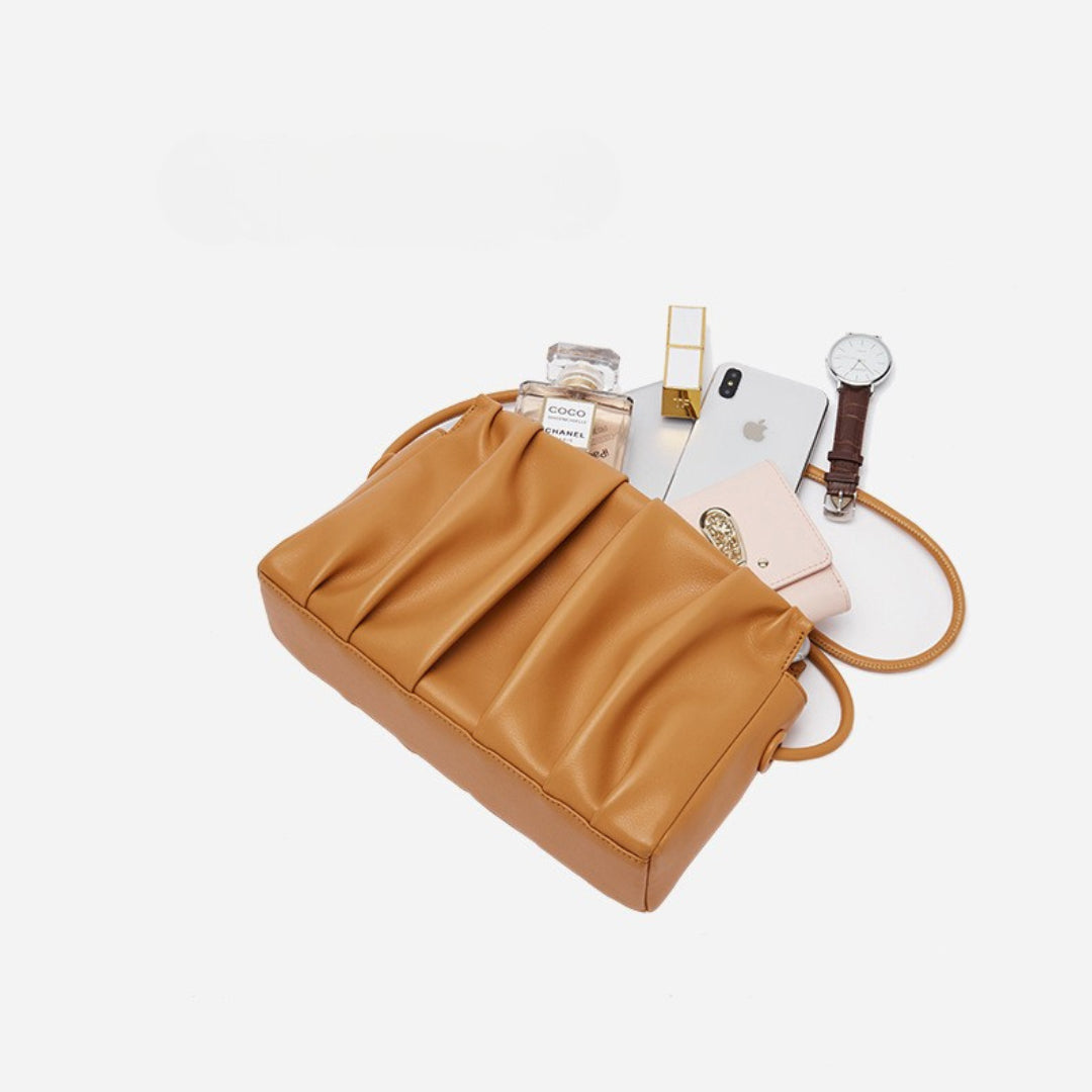 Ivory Pleat Crossbody Bag – FIORENE