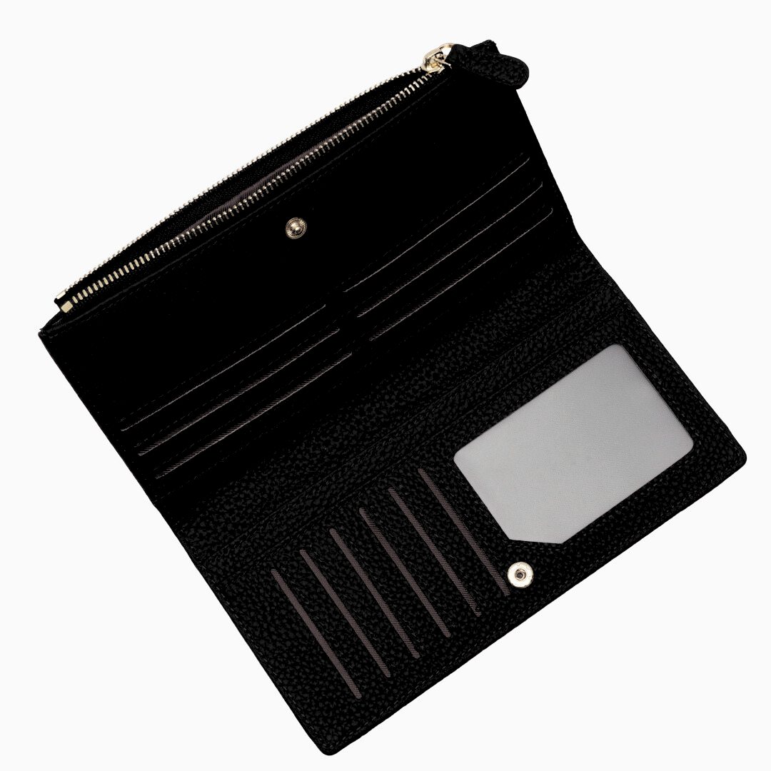 Black Pebble Slim Wallet – FIORENE