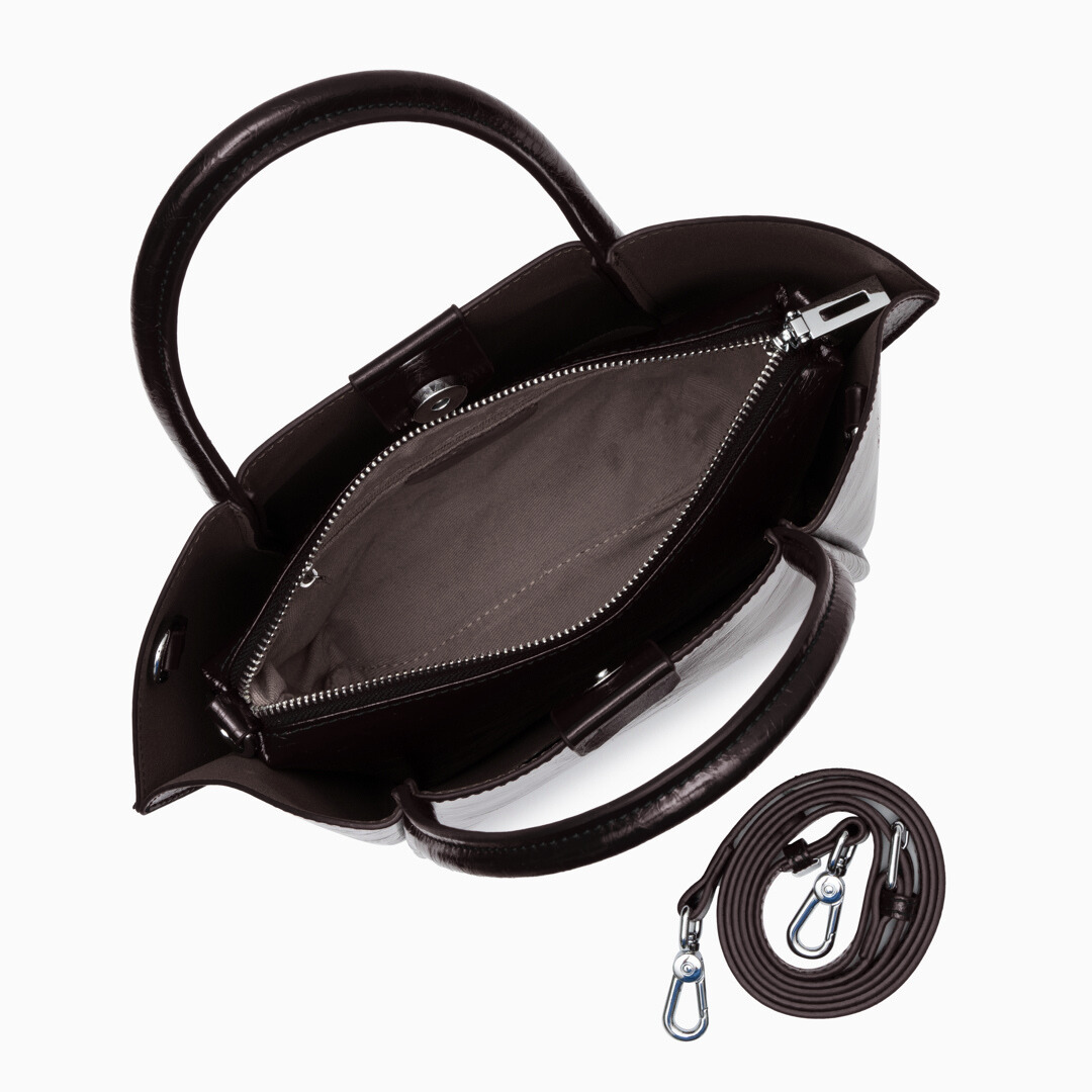 Crimson Angle Gloss Shoulder Bag – FIORENE