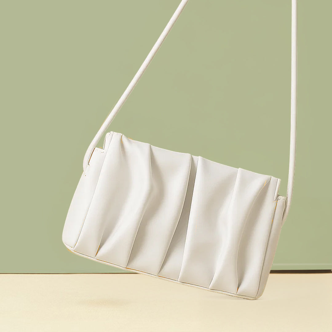 Ivory Pleat Crossbody Bag – FIORENE