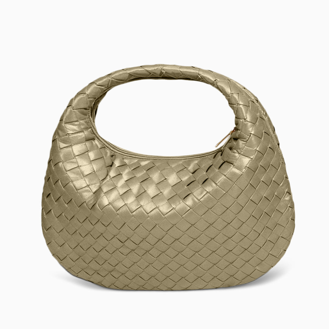Noir Eclipse Woven Handbag – FIORENE