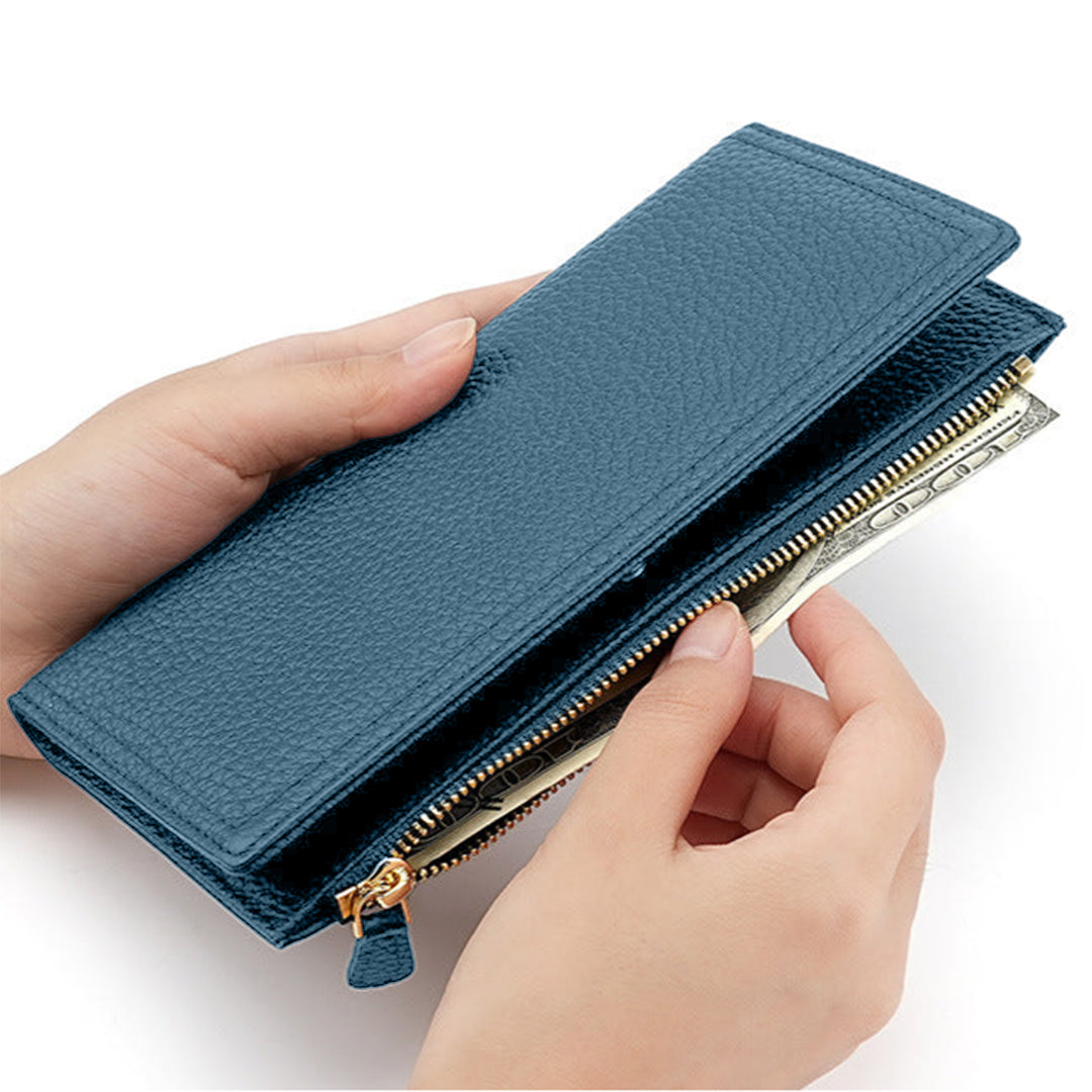 Black Pebble Slim Wallet – FIORENE