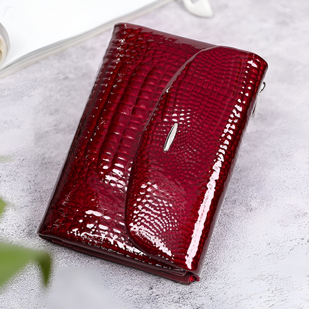 Crimson Croco Wallet – FIORENE