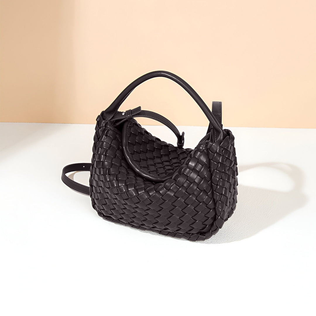 Woven Leather Handbag - FIORENE