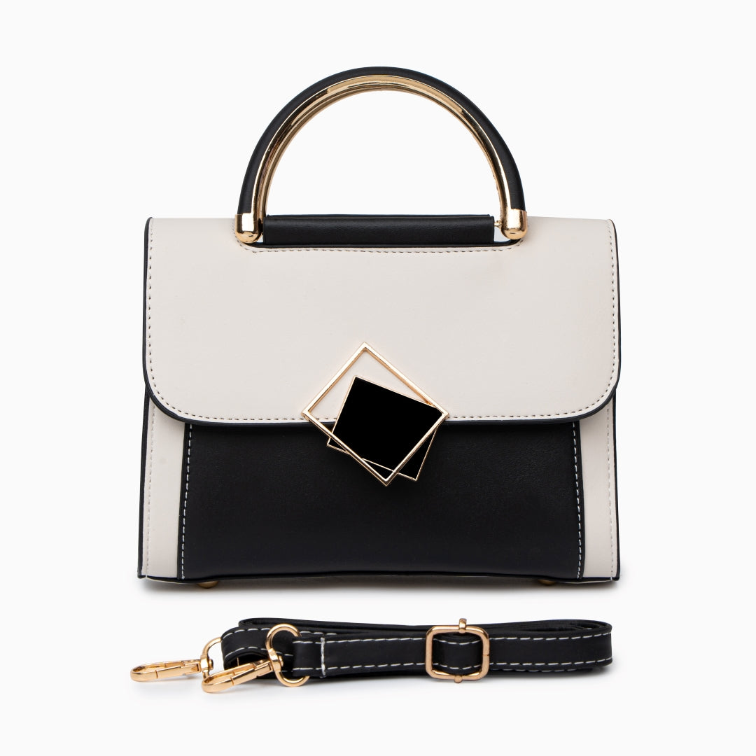 Geometric Elegance Shoulder Bag - FIORENE