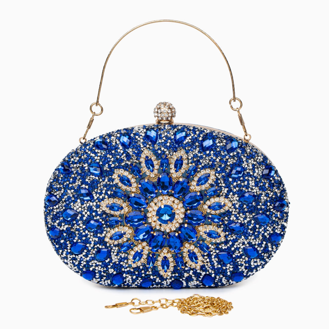 Celeste Midnight Oval Clutch – FIORENE
