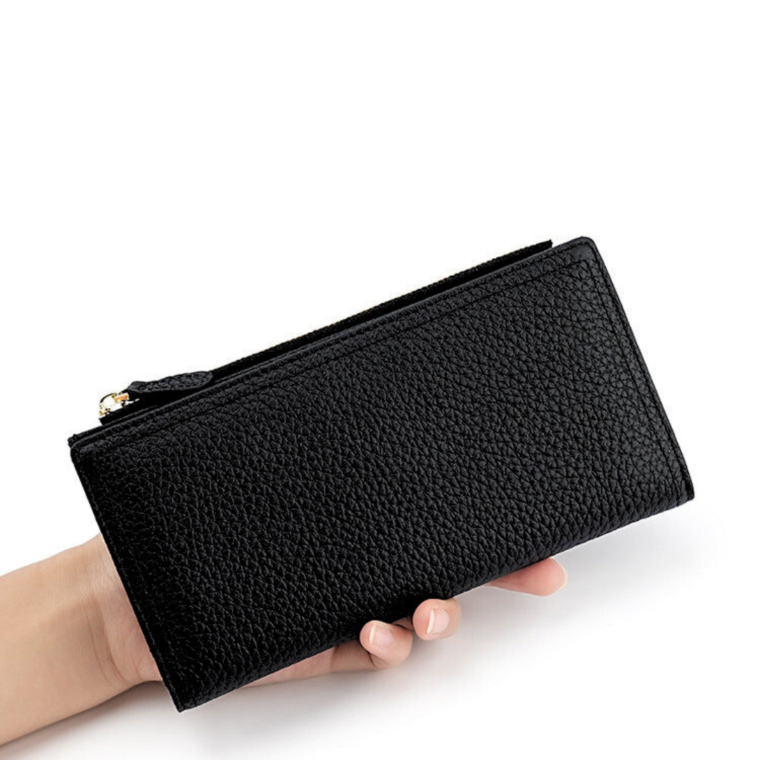 Black Pebble Slim Wallet – FIORENE