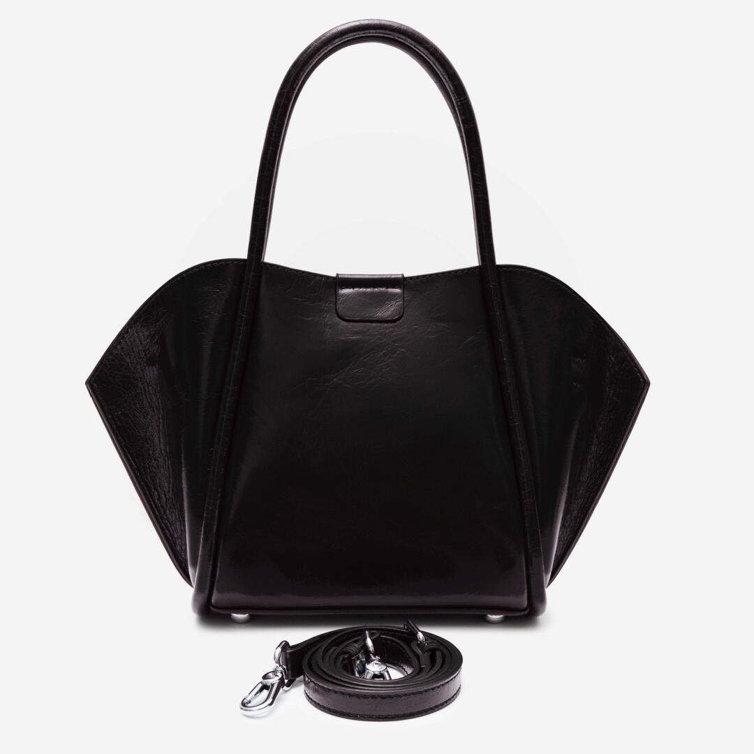 Crimson Angle Gloss Shoulder Bag – FIORENE